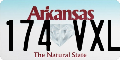 AR license plate 174VXL