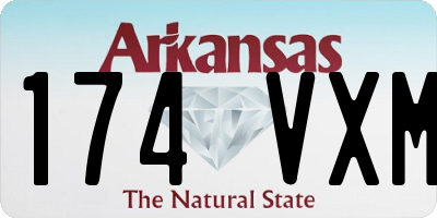 AR license plate 174VXM