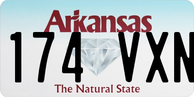 AR license plate 174VXN