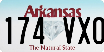 AR license plate 174VXO