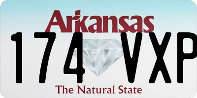 AR license plate 174VXP