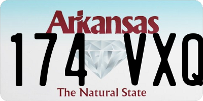 AR license plate 174VXQ