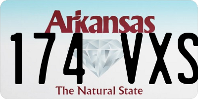 AR license plate 174VXS