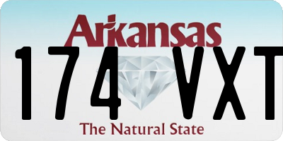 AR license plate 174VXT