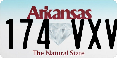 AR license plate 174VXV