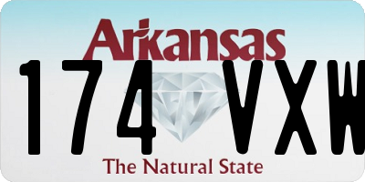 AR license plate 174VXW