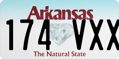 AR license plate 174VXX