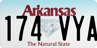 AR license plate 174VYA