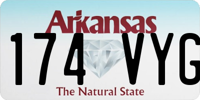 AR license plate 174VYG