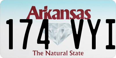 AR license plate 174VYI