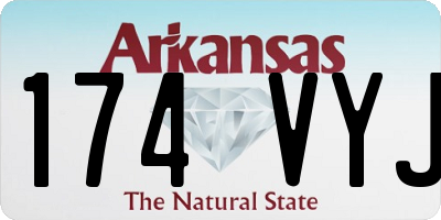 AR license plate 174VYJ
