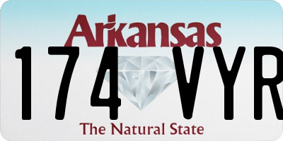 AR license plate 174VYR