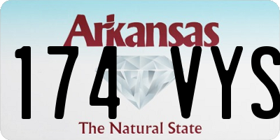 AR license plate 174VYS