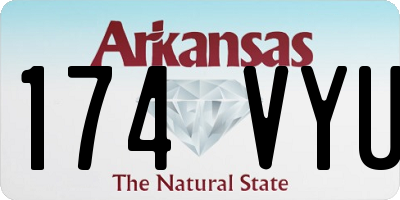 AR license plate 174VYU