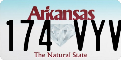 AR license plate 174VYV