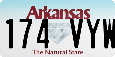 AR license plate 174VYW