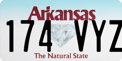 AR license plate 174VYZ