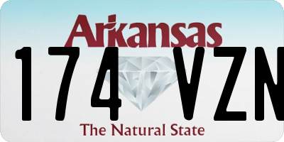 AR license plate 174VZN