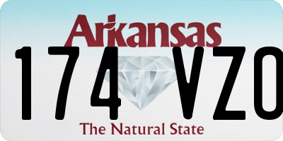AR license plate 174VZO