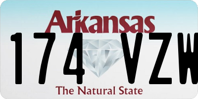AR license plate 174VZW