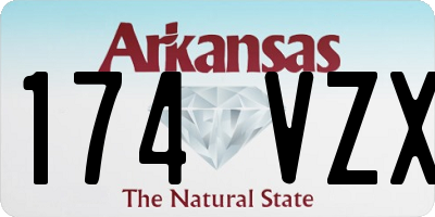 AR license plate 174VZX