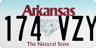 AR license plate 174VZY
