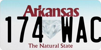 AR license plate 174WAC