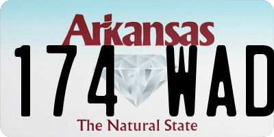 AR license plate 174WAD