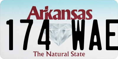 AR license plate 174WAE