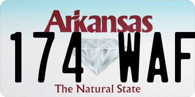 AR license plate 174WAF