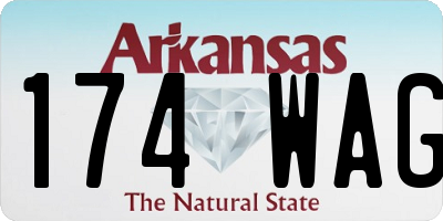 AR license plate 174WAG