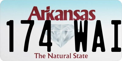AR license plate 174WAI