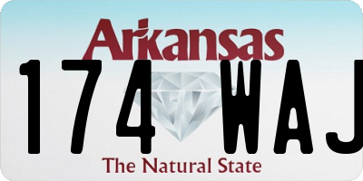 AR license plate 174WAJ