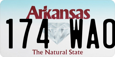 AR license plate 174WAO