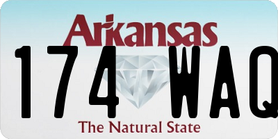 AR license plate 174WAQ