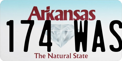 AR license plate 174WAS