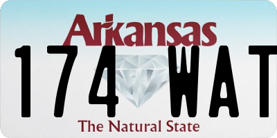 AR license plate 174WAT