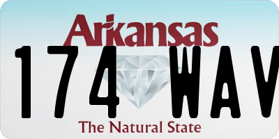 AR license plate 174WAV