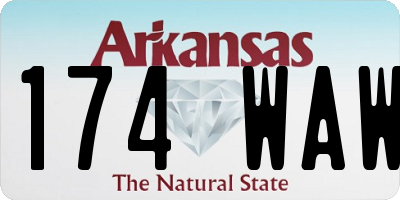 AR license plate 174WAW