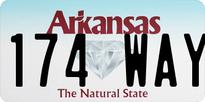 AR license plate 174WAY