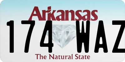 AR license plate 174WAZ