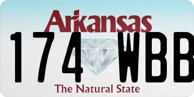 AR license plate 174WBB