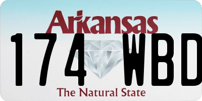 AR license plate 174WBD