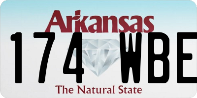 AR license plate 174WBE