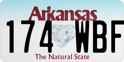 AR license plate 174WBF