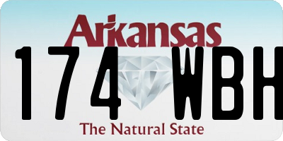 AR license plate 174WBH