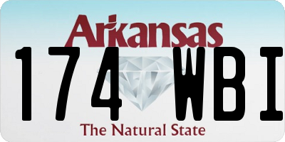 AR license plate 174WBI