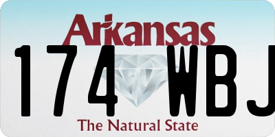 AR license plate 174WBJ