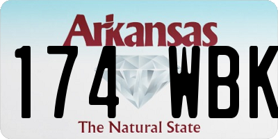 AR license plate 174WBK