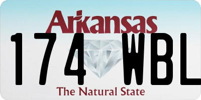 AR license plate 174WBL